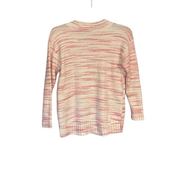 Talbots | Women’s Knit V-Neck Pink White Sweater Pink Size Mp - Picture 2 of 14